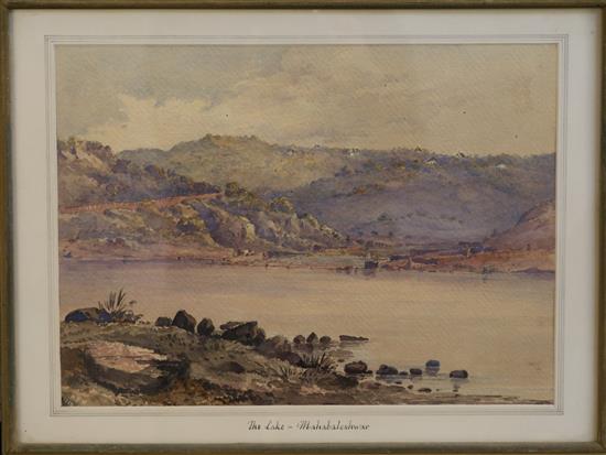 Lieutenant General Henry Francis Hancock (1834-1887) Views of The Lake, The Blue Valley and Marrays Folly, Mahabaleshwar 9.5 x 13in.